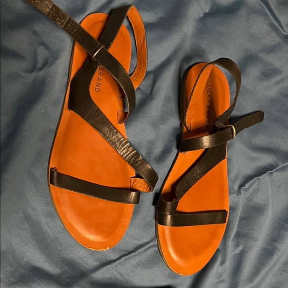 Lucky Brand Black and Brown Women's Sandals - Picture 2 of 3